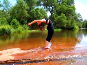 ioga, backbend, natureza