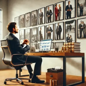Uma-imagem-realista-representando-Desenvolvendo-uma-Perspectiva-de-Gratidao-para-um-artigo-sobre-prosperidade.-Mostra-um executivo em seu escritório, agradecendo.