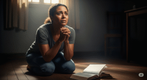 Jovem buscando fé na oração diante de diagnóstico difícil e sensação de estar sem saída