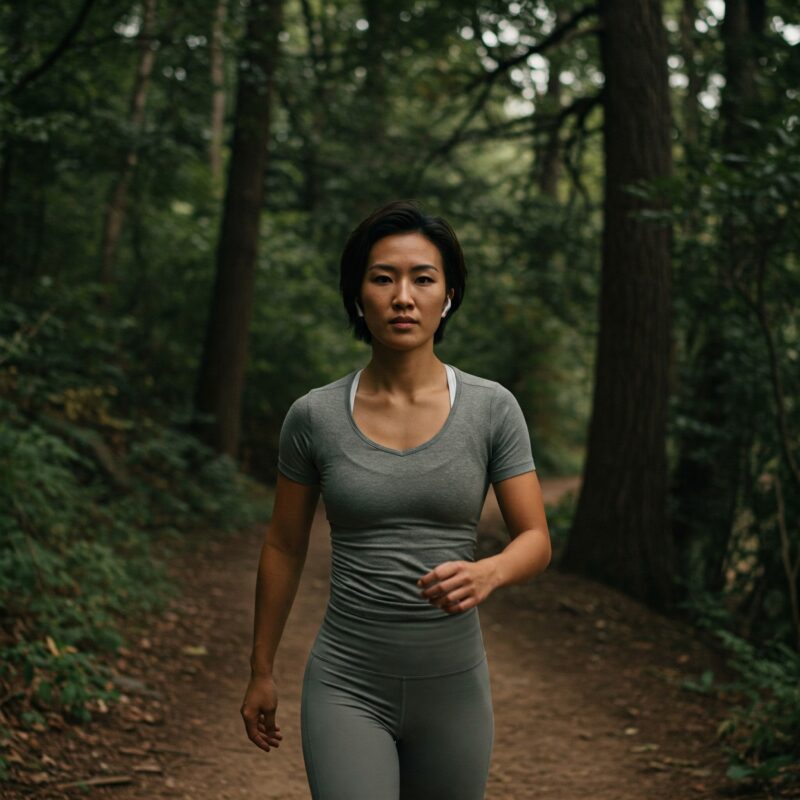 "Pessoa determinada caminhando em trilha, simbolizando a superação dos desafios pessoais e profissionais."