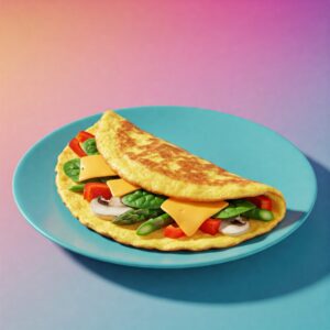 Omelete: lanche rápido e saudável. 