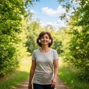 Caminhada diária em meio à natureza como exercício para viver mais e reduzir doenças. 