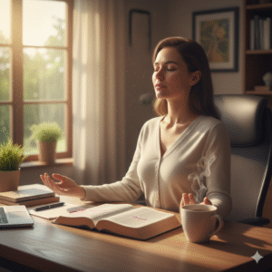 práticas espirituais simples no trabalho