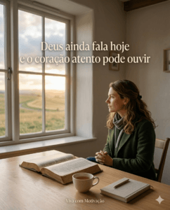 Mulher lendo a bíblia com atenção para discernir a voz de Deus